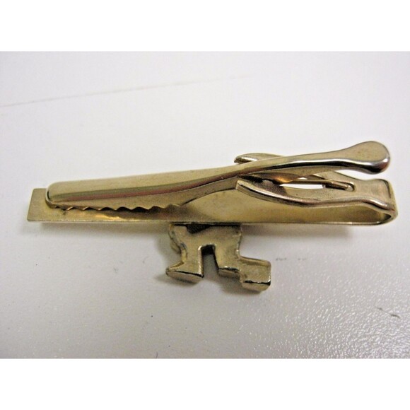 Vintage MOD 1960s Bowling Bowler Men's Cuff Links & Tie Clasp Clip Set Rare - Picture 3 of 7